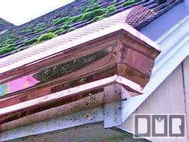 Mitered gutter work
